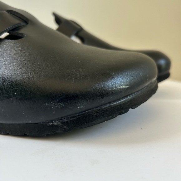 Birkenstock Tokio Black Leather Clogs Sandals Size 36 - Picture 4 of 11